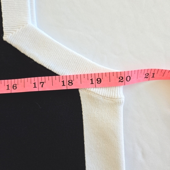 🏷️LRL Sleeveless Knit Black White Sweater Size 1X RALPH LAUREN - Picture 4 of 6